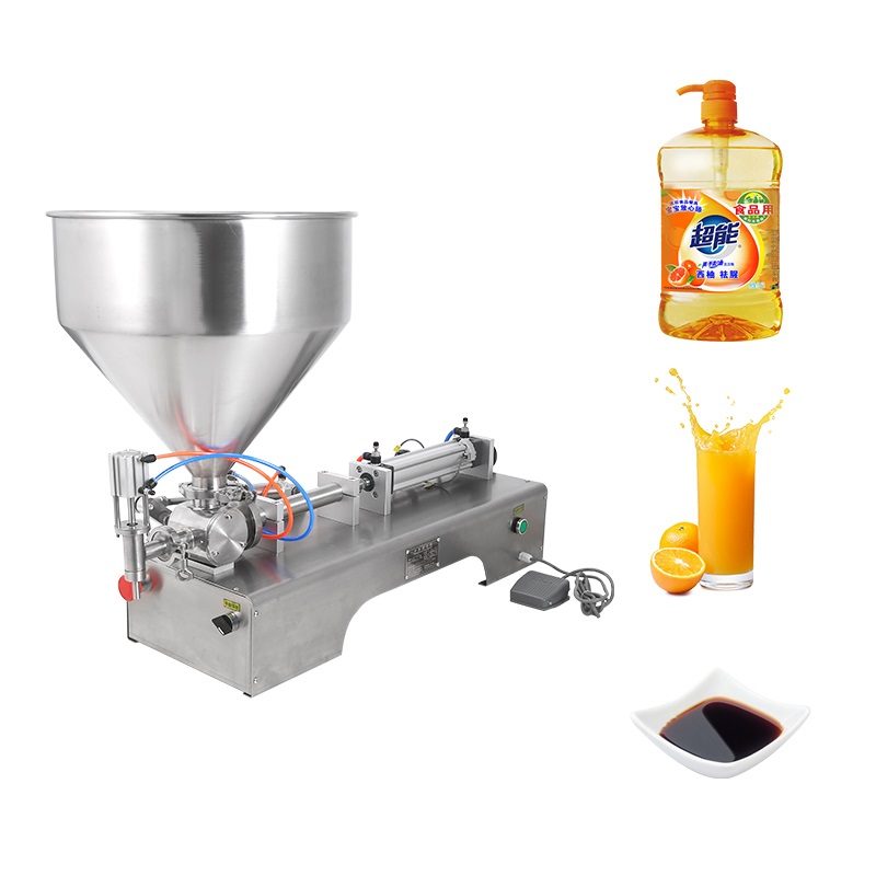 máquina de enchimento de pasta líquida semi-automática (11)