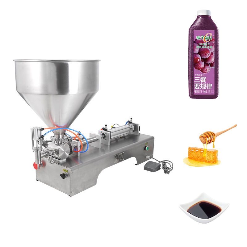 máquina de enchimento de pasta líquida semi-automática (11)