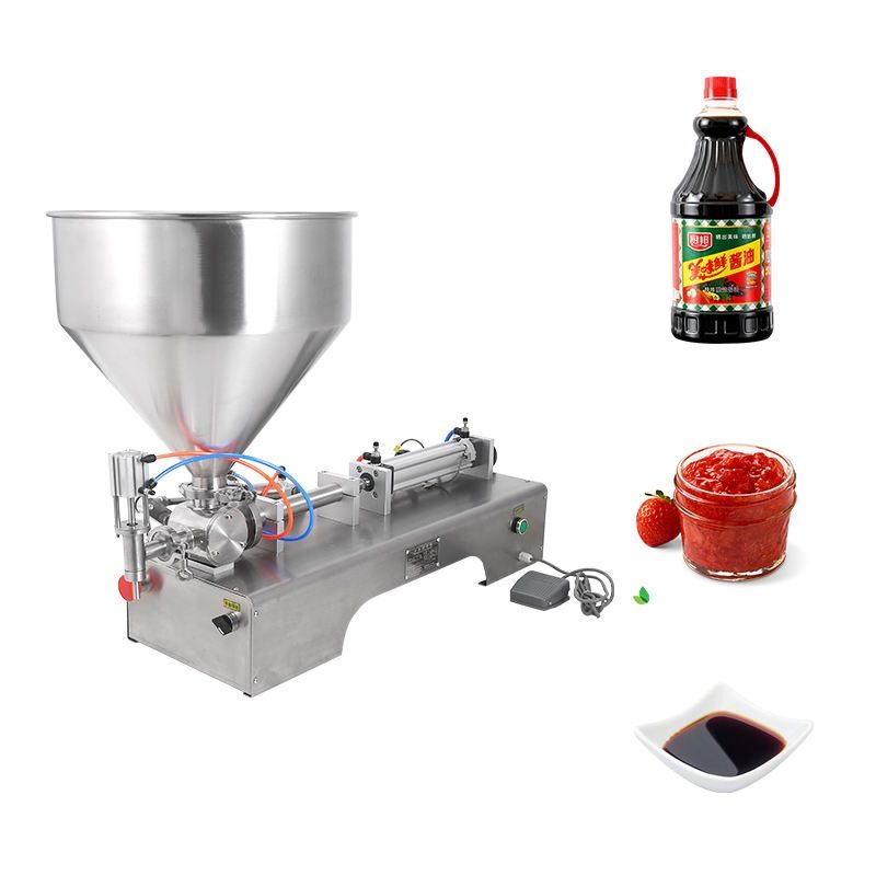 máquina de enchimento de pasta líquida semi-automática (11)
